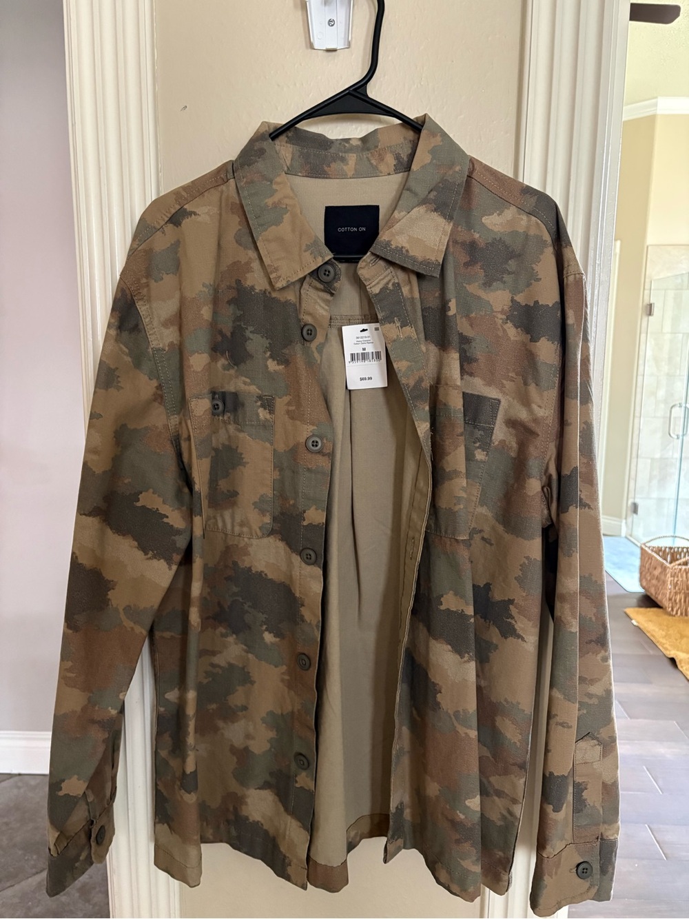 Cotton On Heavy Overshirt Camo Utility